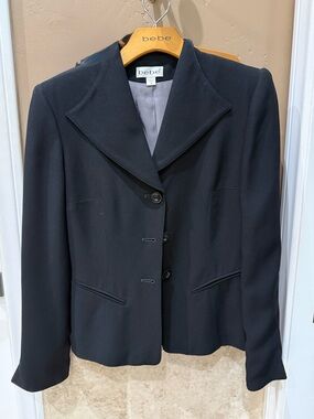 Bebe vintage 90’s Black Structured Tailored Blazer & Mini skirt